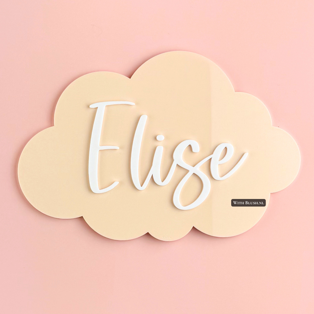 Naambord Wolkje | Met Naam