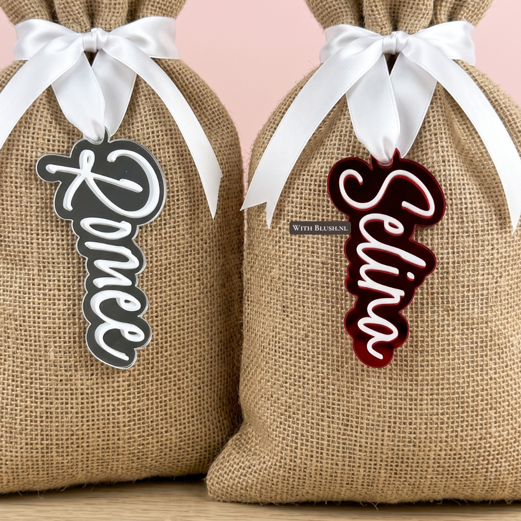 Kersthanger | Naam Silhouet – 2 Laags