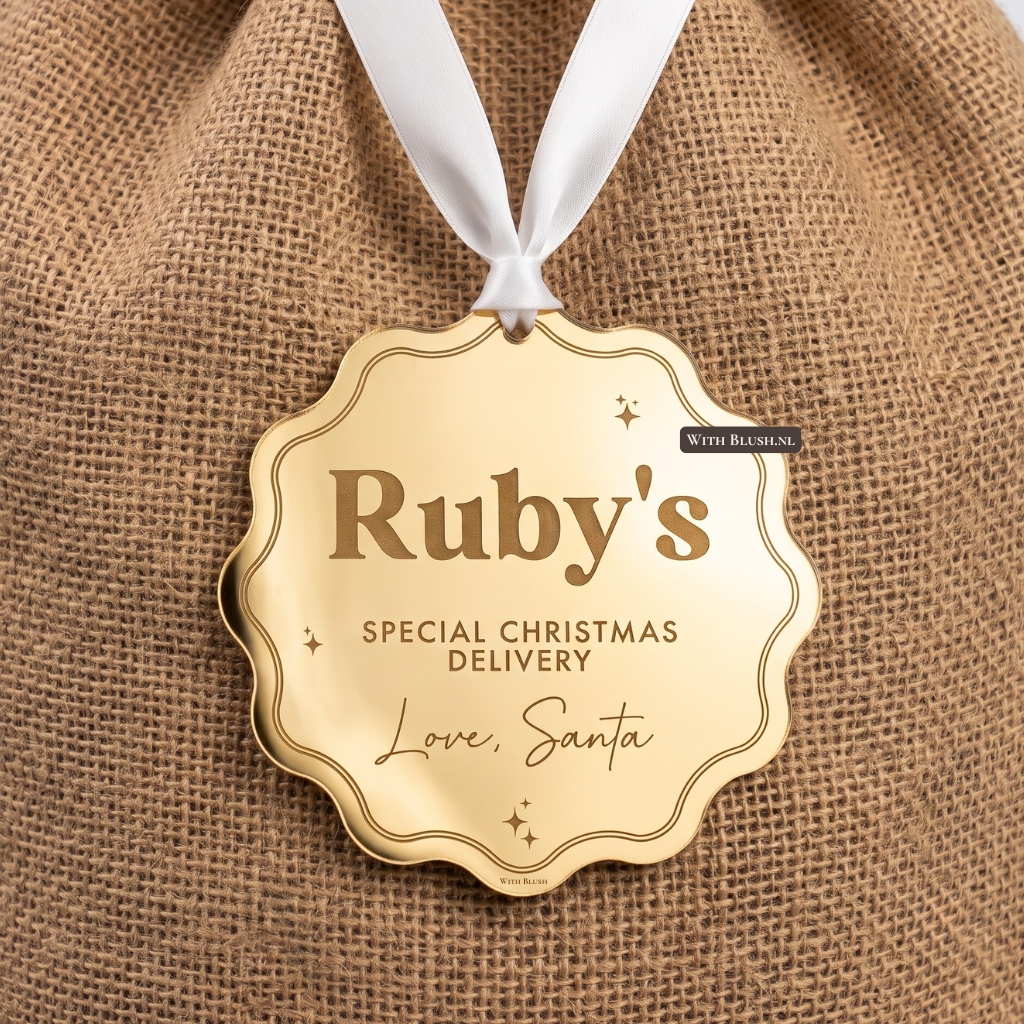Kerstzak Label | Special Christmas Delivery - Love, Santa