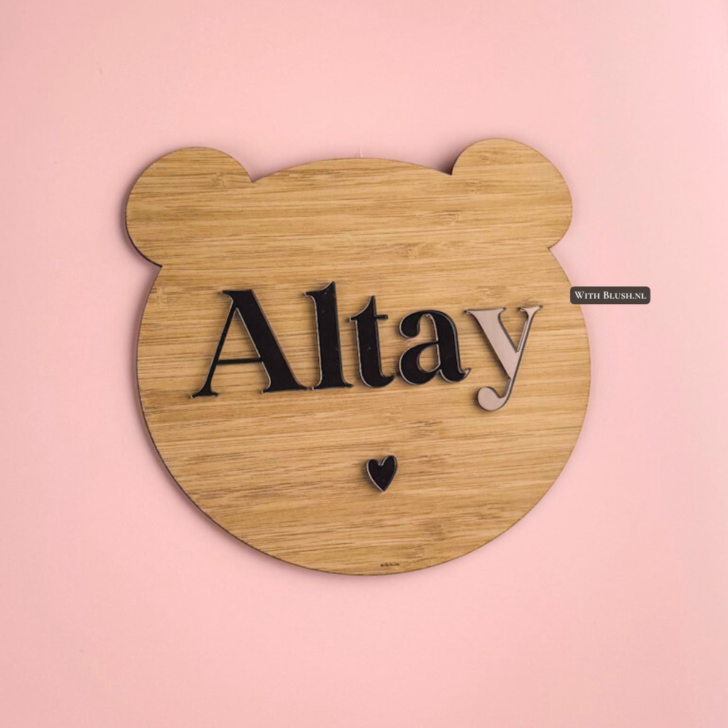 Naambord Teddybeer | Met Naam
