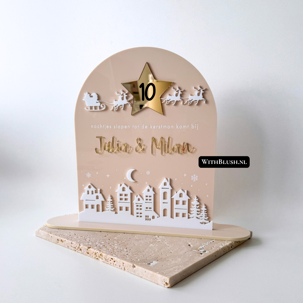 Kerst Aftelbord - Nachtjes Slapen Tot de Kerstman Komt Bij | Kerstdorp