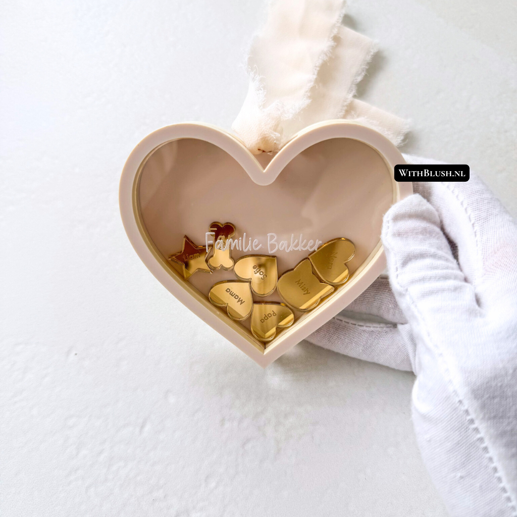 Kerstbal Hart | Familie met Namen