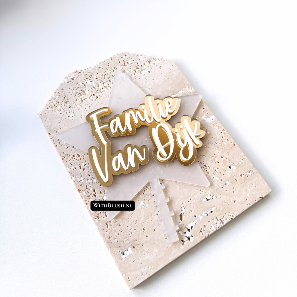 kerstboom topper met naam