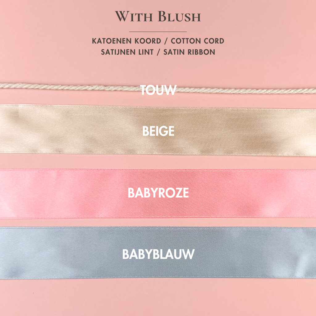 touw en satijnen lint kleuren