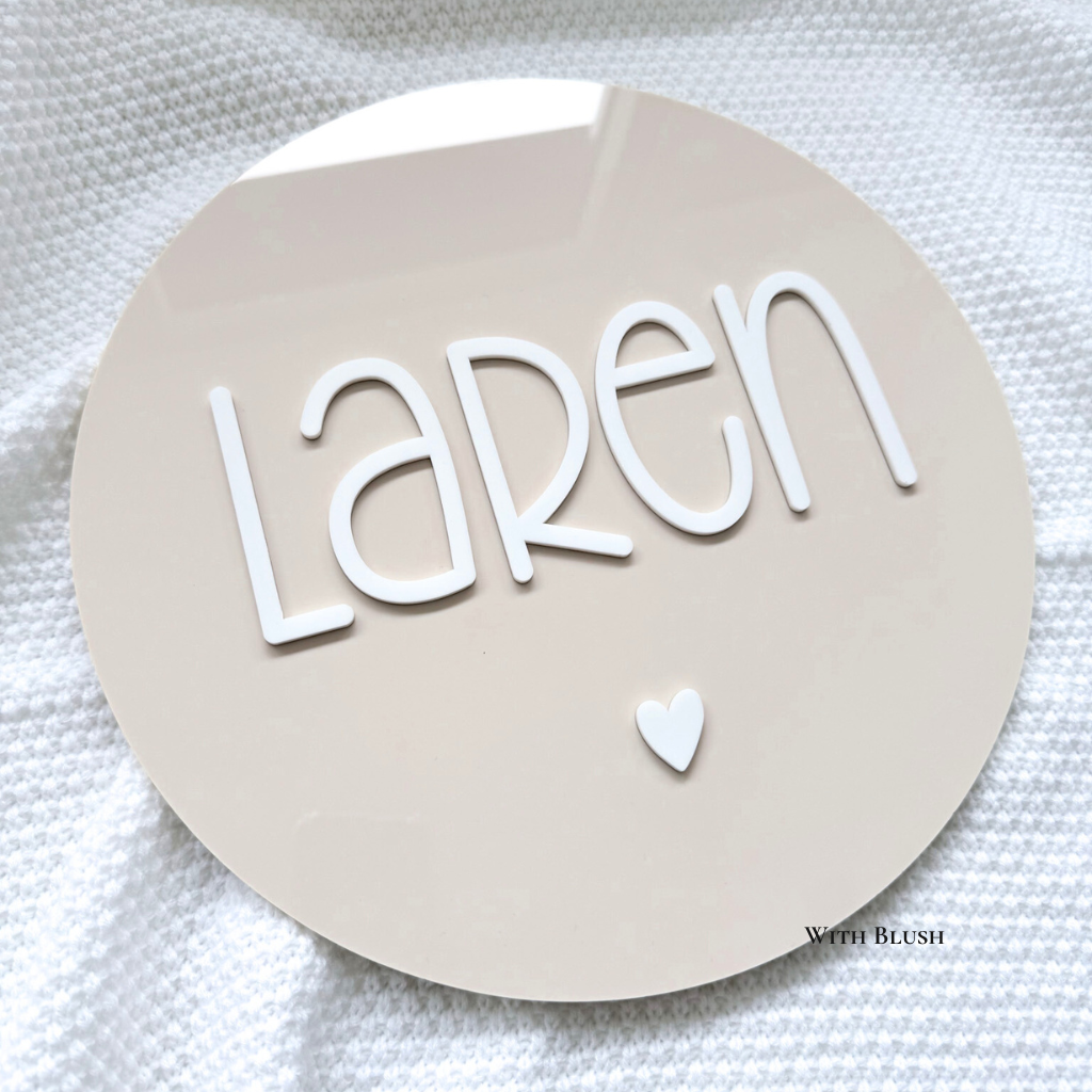 Naambord Rond | Met Naam & Geboortedetails