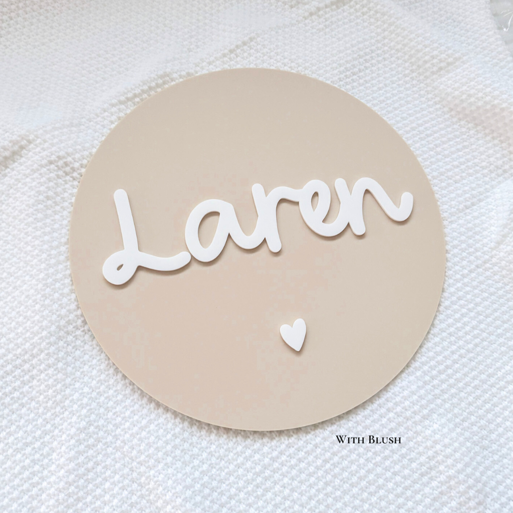 Naambord Rond | Met Naam & Geboortedetails