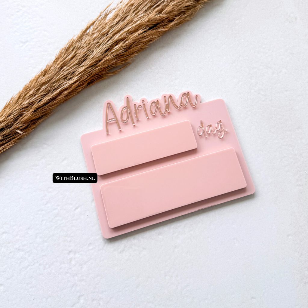 Mini Invulbord | Mijn Eerste & Laatste Dag