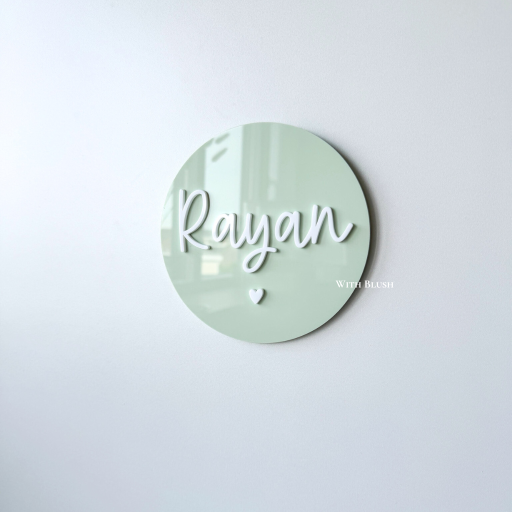 gepersonaliseerd hangend ronde naambord met naam