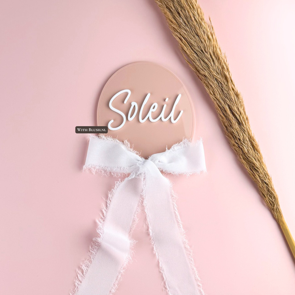 plexiglas bord ovaal met naam