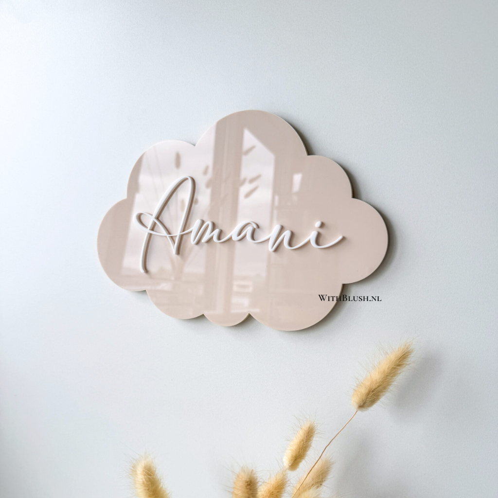 Naambord Wolkje | Met Naam