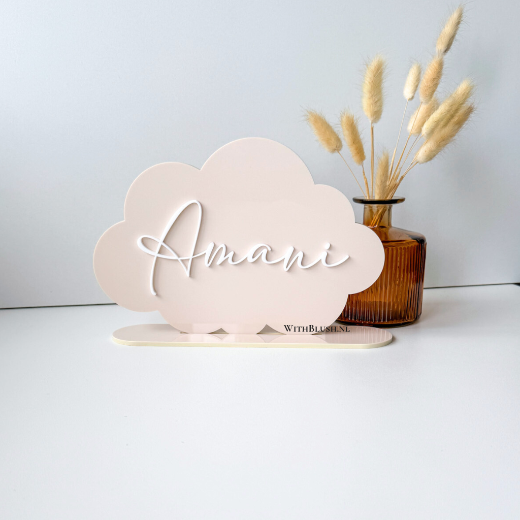 Naambord Wolkje | Met Naam