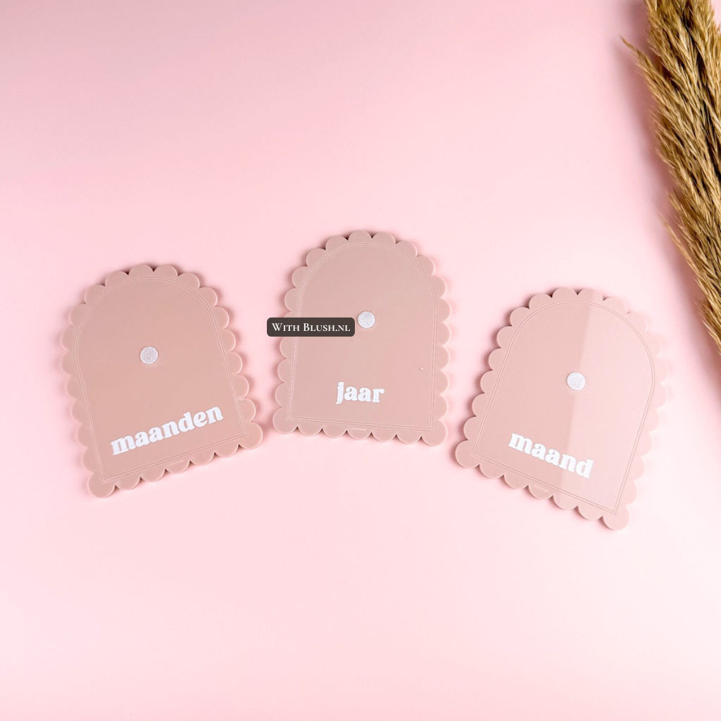 Perfectly Imperfect - Mijlpaalkaarten Vintage | Set met Verwisselbare Cijfers