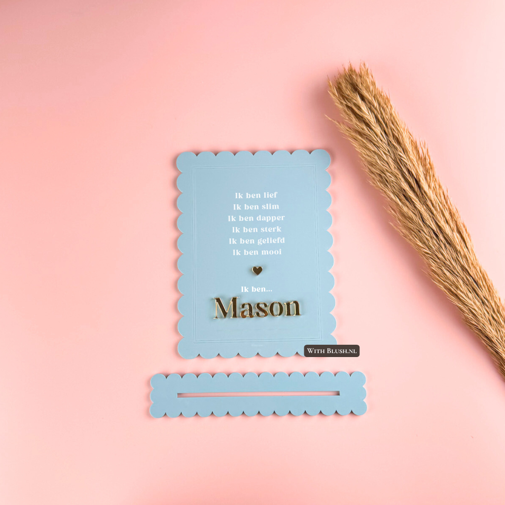Affirmatie Bordje met Naam | Positieve Kinder Affirmaties