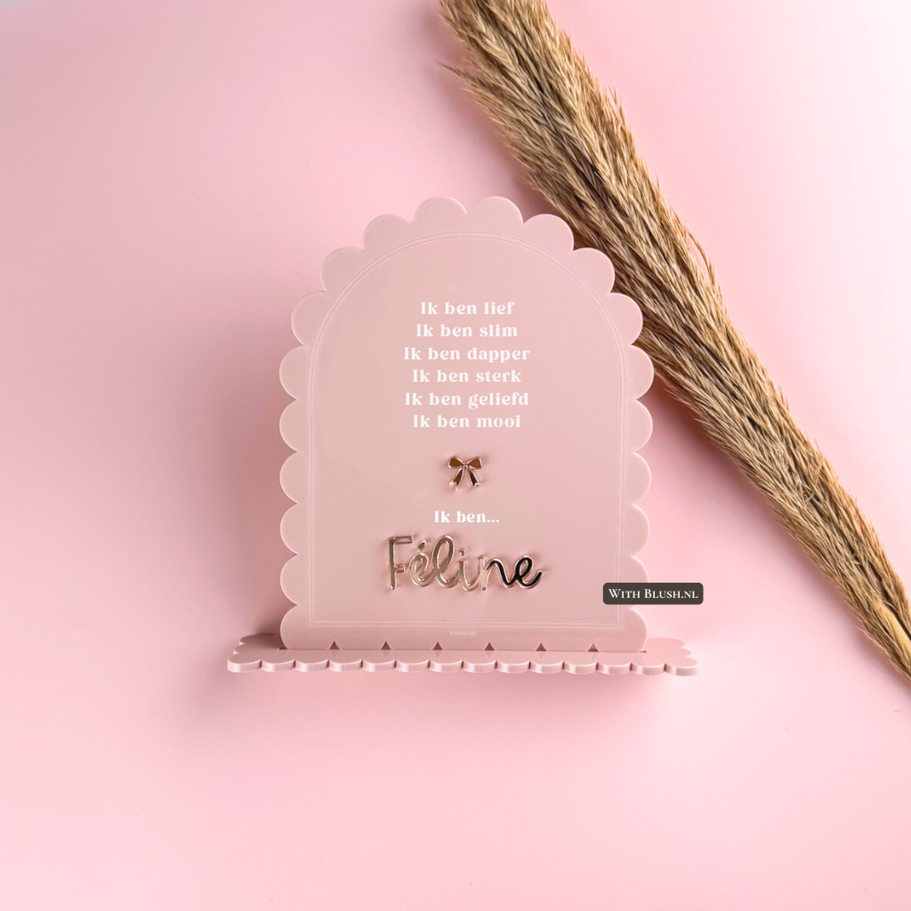 Affirmatie Bordje met Naam | Positieve Kinder Affirmaties