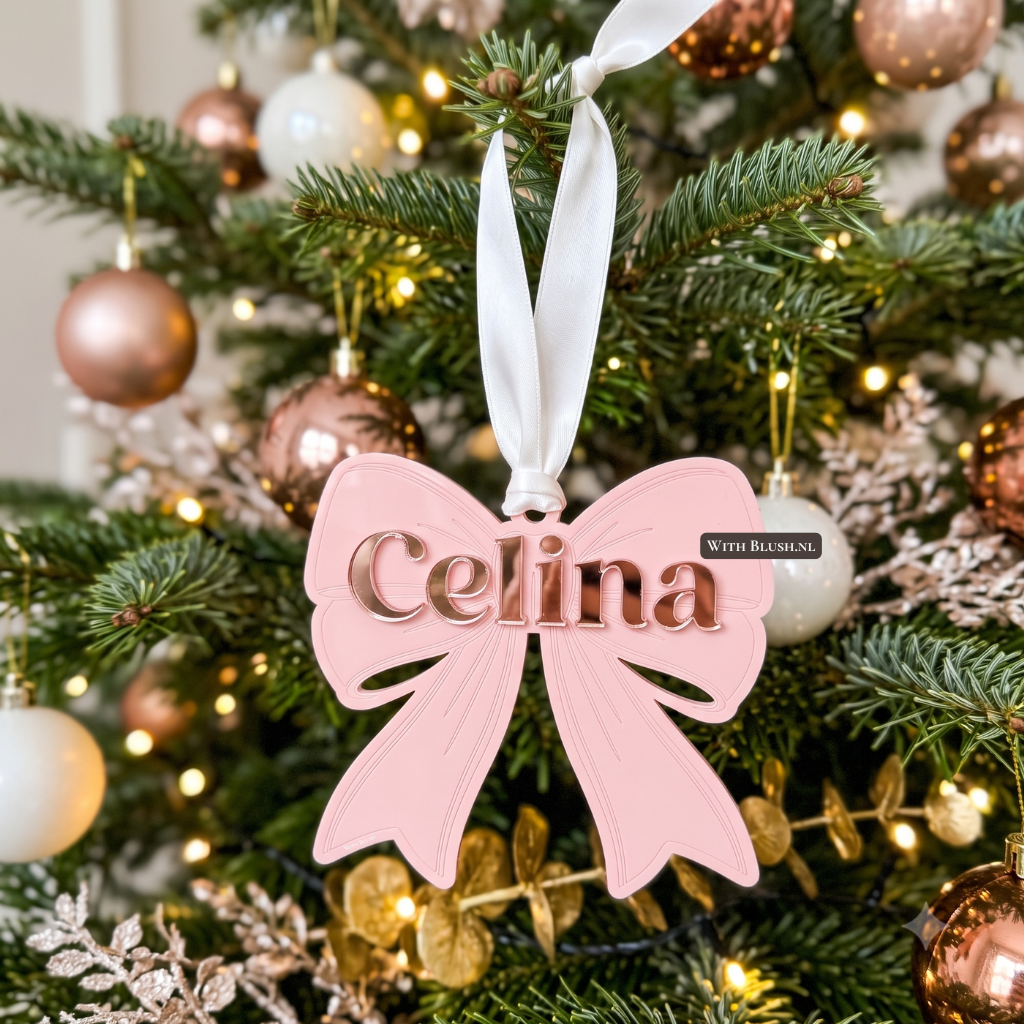 Kerstornament Strik met Naam