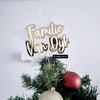 gepersonaliseerde kerstboom topper met familienaam achternaam