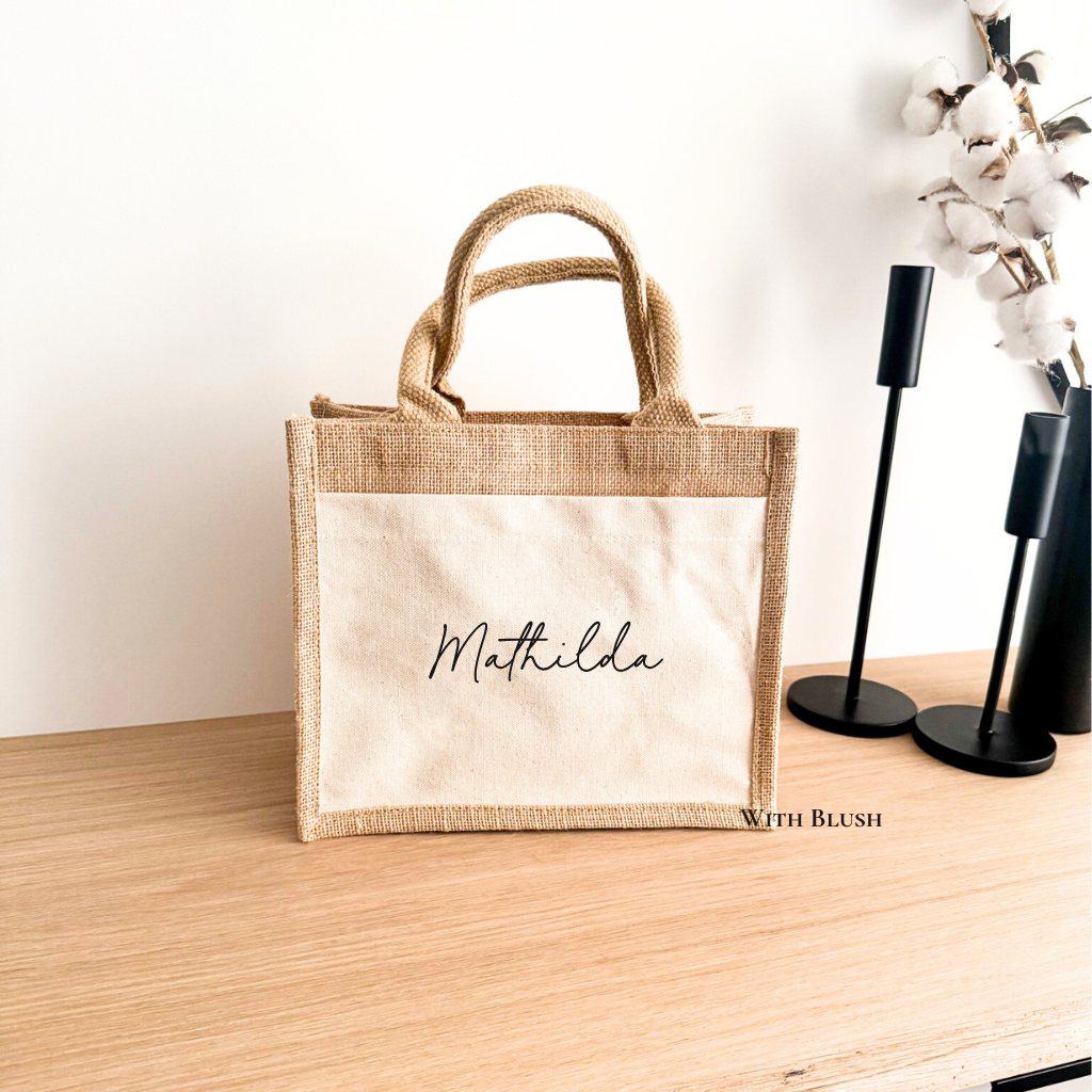 Luxe Jute Tas | Met Naam