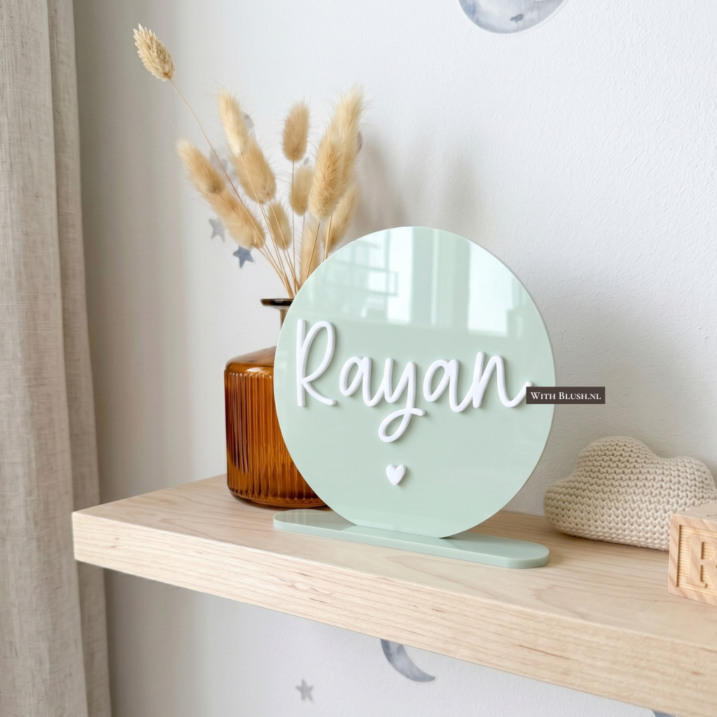 Naambord Rond | Met Naam