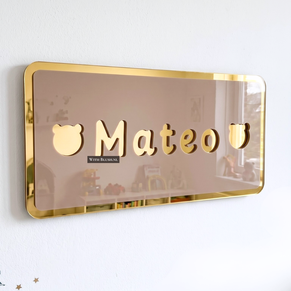 3D Naambord Rechthoek | Met Naam