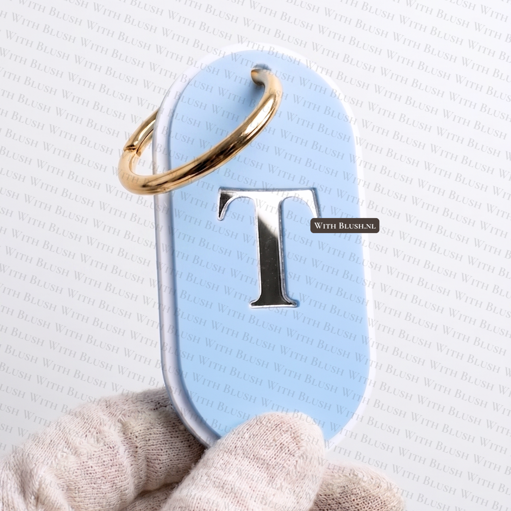 3D Sleutelhanger met Initiaal / Naamlabel